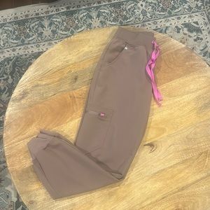 Figs High Waisted Zamora Joggers Smokey Taupe